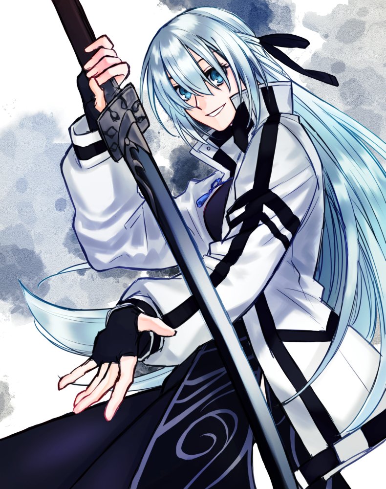 1girl, black_gloves, blue_eyes, commentary_request, double-parted_bangs, eiyuu_densetsu, fingerless_gloves, full_moon