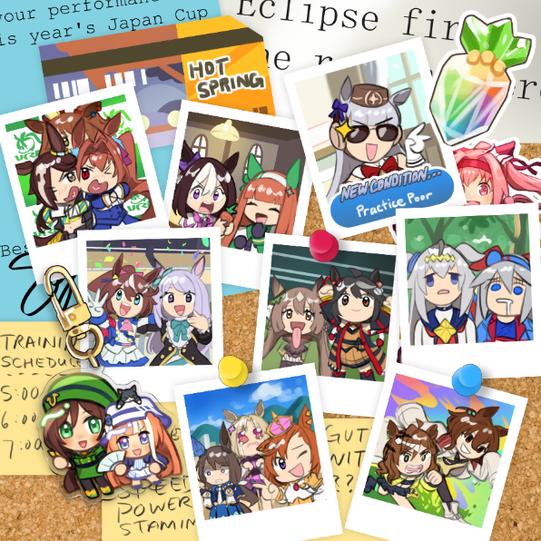 >_o, 6+girls, admire_vega_(starry_nocturne)_(umamusume), admire_vega_(umamusume), agemasen!_(meme), agnes_tachyon_(tach-nology)_(umamusume), agnes_tachyon_(umamusume), ahoge, akikawa_yayoi's_cat, akikawa_yayoi_(umamusume), animal, animal_ears, animal_on_head, aqua_bow, aqua_bowtie, aqua_ribbon, armor, ascot, aston_machan_(umamusume), asymmetrical_gloves, bandeau, black_ascot, black_gloves, black_hair, black_jacket, black_necktie, black_pantyhose, black_shorts, black_skirt, blonde_hair, blue_capelet, blue_dress, blue_eyes, blue_hairband, blue_jacket, blue_sailor_collar, blue_sports_bra, blunt_bangs, bow, bowler_hat, bowtie, braid, breasts, brooch, brown_ascot, brown_eyes, brown_hair, brown_hat, bulletin_board, buttons, cape, capelet, carat_(umamusume), carrot, cat, cat_on_head, chanchanko_(clothes), charm_(object), chibi, closed_mouth, coat, commentary, crop_top, crossed_arms, crown, crying, daiwa_scarlet_(peak_blue)_(umamusume), daiwa_scarlet_(umamusume), detached_sleeves, double-breasted, double-parted_bangs, dress, drooling, ear_bow, ear_covers, ear_ornament, ear_ribbon, earrings, english_commentary, english_text, epaulettes, flower-shaped_pupils, flower_in_eye, formal_clothes, freaky_satono_diamond_(meme), frilled_coat, frilled_jacket, frills, gloves, gold_corset, gold_ship_(red_strife)_(umamusume), gold_ship_(umamusume), green_dress, green_eyes, green_hat, green_jacket, green_sailor_collar, grey_hair, hair_between_eyes, hair_intakes, hair_ornament, hair_over_one_eye, hairband, hairclip, half_up_braid, half_up_half_down_braid, hand_fan, haru_urara_(umamusume), hat, hayakawa_tazuna, headband, high-low_skirt, high_ponytail, hime_cut, holding, holding_carrot, horse_ears, horse_girl, horse_tail, jacket, jewelry, jungle_pocket_(champion's_battle_cry)_(umamusume), jungle_pocket_(umamusume), kitasan_black_(gilded_shrine_to_glory)_(umamusume), kitasan_black_(umamusume), kouhaku_nawa, lab_coat, leaning_on_person, long_hair, long_sleeves, long_tongue, looking_at_viewer, martypcsr, medium_hair, mejiro_mcqueen_(frontline_elegance)_(umamusume), mejiro_mcqueen_(umamusume), meme, midriff, mini_crown, mismatched_gloves, multicolored_hair, multicolored_hairband, multicolored_jacket, multiple_girls, multiple_memes, narita_top_road_(the_proud_road)_(umamusume), narita_top_road_(umamusume), navel, neckerchief, necktie, nervous_tama-chan_pose, notched_ear, oguri_cap_(starlight_beat)_(umamusume), oguri_cap_(umamusume), on_head, one_eye_closed, open_mouth, orange_hair, pantyhose, photo_(object), pillbox_hat, pink_ascot, pink_crown, pink_eyes, pink_hair, pink_headband, pleated_skirt, ponytail, purple_bow, purple_dress, purple_eyes, purple_hair, purple_ribbon, purple_vest, red_bow, red_bowtie, red_cape, red_dress, red_eyes, red_headband, red_neckerchief, ribbon, rope, running, sailor_collar, saliva, satono_diamond_(natural_brilliance)_(umamusume), satono_diamond_(umamusume), shimenawa, shirt, shoes, short_hair, short_necktie, short_sleeves, shorts, shoulder_armor, silence_suzuka_(innocent_silence)_(umamusume), silence_suzuka_(umamusume), single_ear_cover, single_earring, single_epaulette, skirt, skirt_suit, sleeveless, sleeveless_dress, sleeves_past_fingers, sleeves_past_wrists, smile, sparkle, special_week_(special_dreamer)_(umamusume), special_week_(umamusume), split_ponytail, sports_bra, star_brooch, sticker, sticky_note, streaked_hair, streaming_tears, striped_clothes, striped_hairband, striped_shirt, suit, sunglasses, sweater, sweater_vest, symbol-shaped_pupils, symbol_in_eye, t.m._opera_o_(o_sole_suo!)_(umamusume), t.m._opera_o_(umamusume), tail, tamamo_cross_(fast_as_lightning)_(umamusume), tamamo_cross_(umamusume), tears, thumbtack, ticket, tokai_teio_(peak_joy)_(umamusume), tokai_teio_(umamusume), tongue, tongue_out, twintails, two-tone_hair, two-tone_hairband, two-tone_jacket, two-tone_skirt, umamusume, umamusume:_beginning_of_a_new_era, umamusume:_cinderella_gray, umamusume:_road_to_the_top, v, very_long_hair, very_long_tongue, vest, vodka_(umamusume), vodka_(wild_top_gear)_(umamusume), white_coat, white_gloves, white_hair, white_hairband, white_jacket, white_necktie, white_shirt, white_skirt, wolf_cut, yellow_jacket, yellow_necktie, yellow_sweater, yellow_sweater_vest