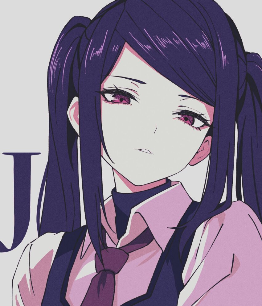 1girl, collared_shirt, highres, jill_stingray, kobaryo, long_hair, looking_at_viewer, necktie