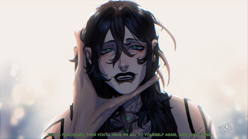 2boys, absurdres, black_hair, blackberreh-art, comic_sans, commentary, crow's_feet, design_speculation