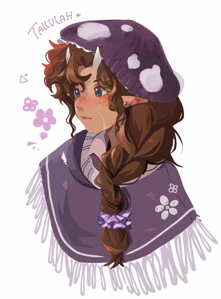 1girl, animification, anmitsu_(anmitsu40919780), blue_eyes, blush, braid, brown_hair, character_name