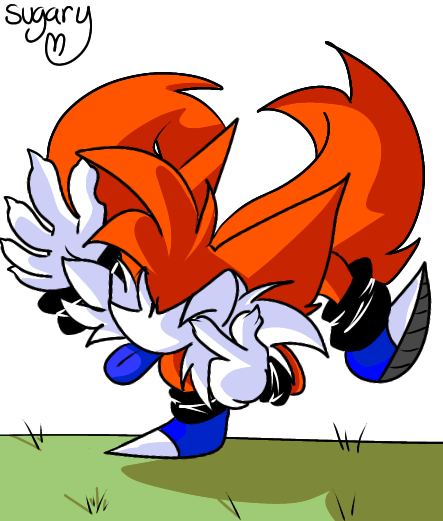 2022, blue_tongue, colored_tongue, eyelid_pull, fingernails, fox, gloves, luther_artwright_(needlemouse)