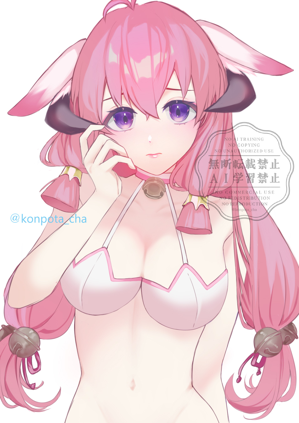 1girl, animal_ears, breasts, commentary_request, highres, hina_(rune_factory), horns, long_hair