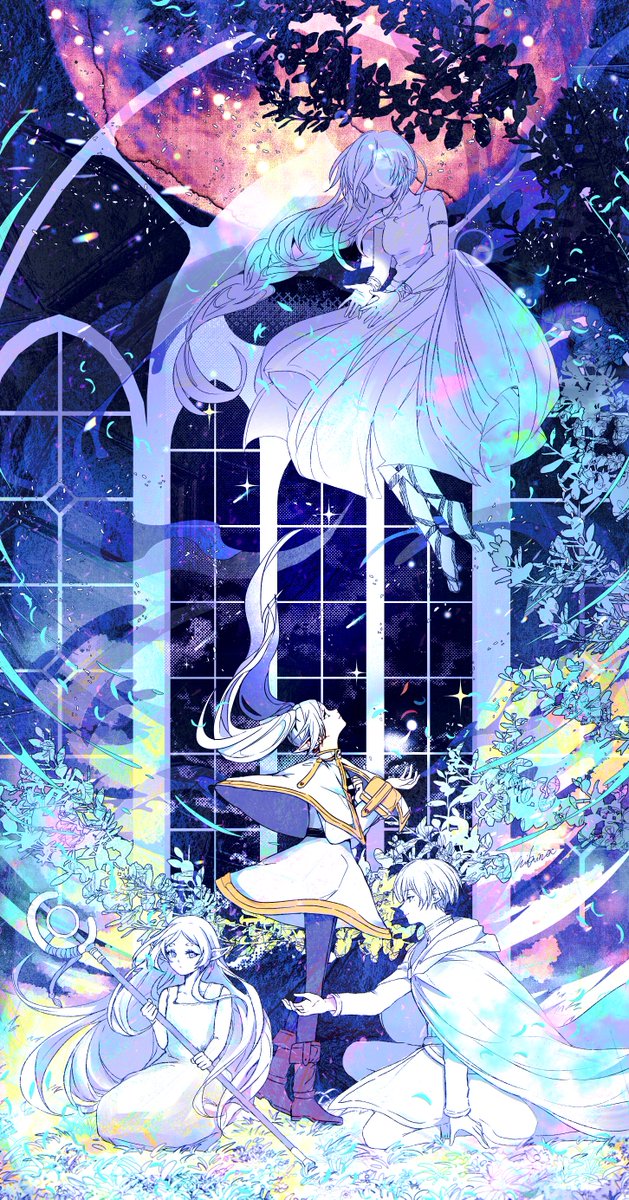 1girl, 2girls, 3kuma, black_pantyhose, boots, braid, breasts, brown_boots