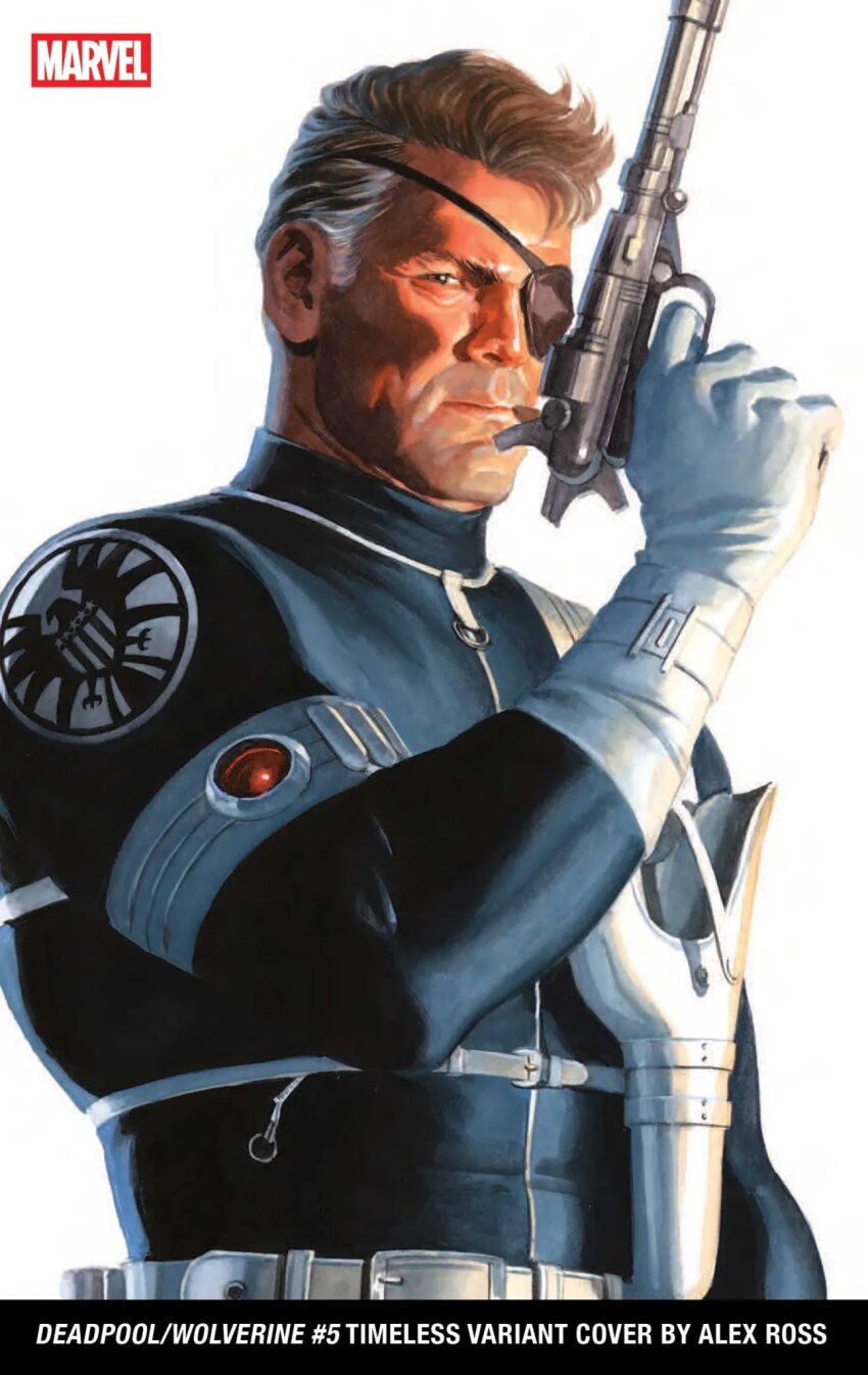 1boy, alex_ross, artist_name, avengers_(series), black_bodysuit, bodysuit, brown_eyes, brown_hair