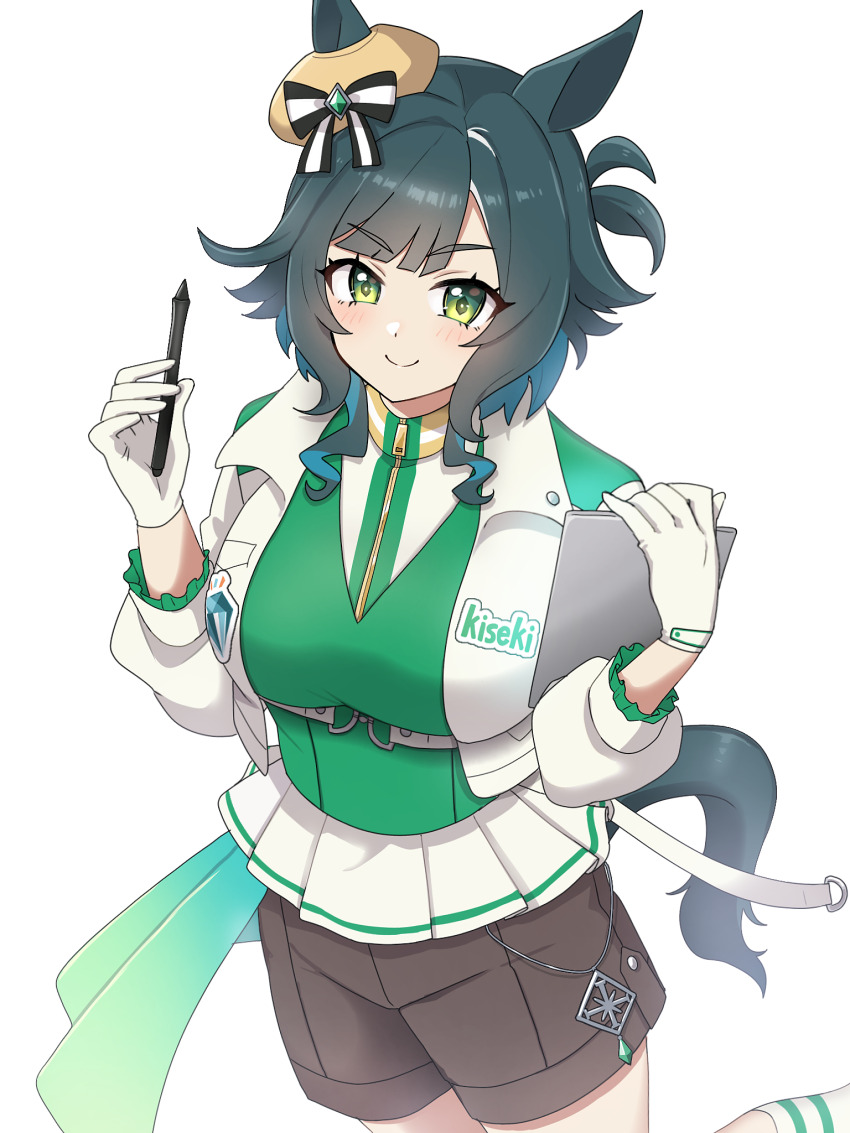 1girl, :>, blunt_bangs, breasts, closed_eyes, closed_mouth, collarbone, commentary_request