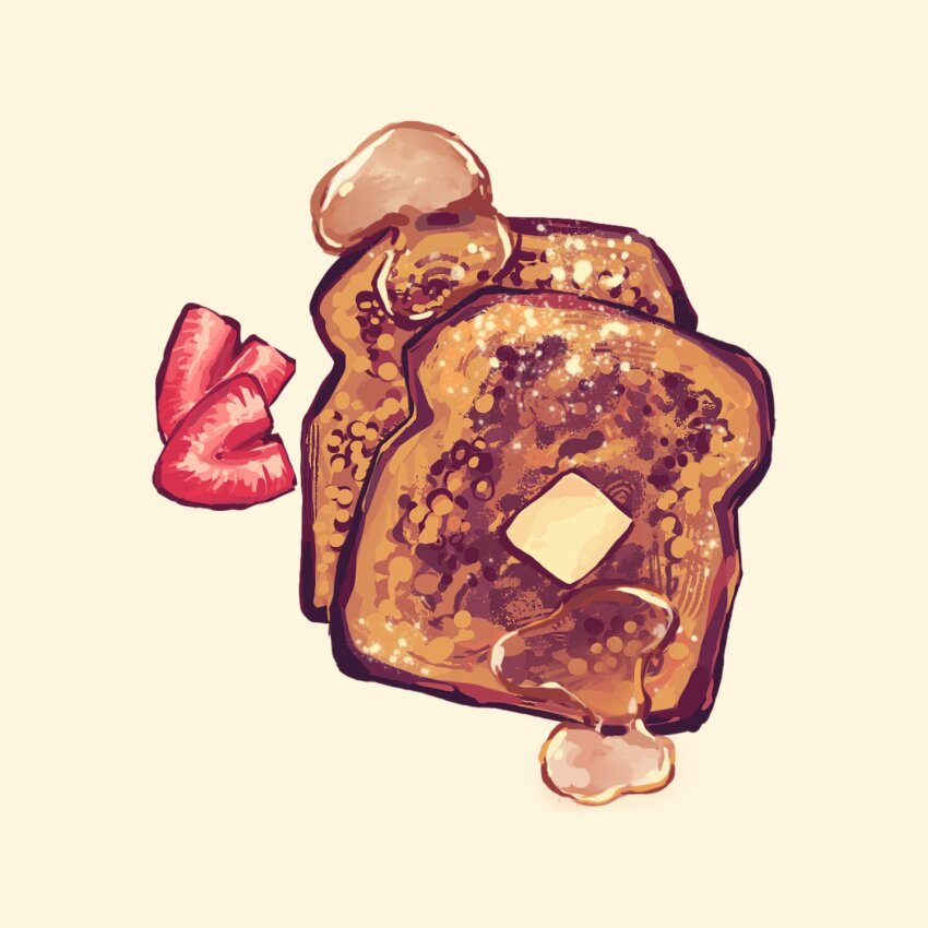 bread, bread_slice, butter, commentary, english_commentary, food, food_focus, fruit