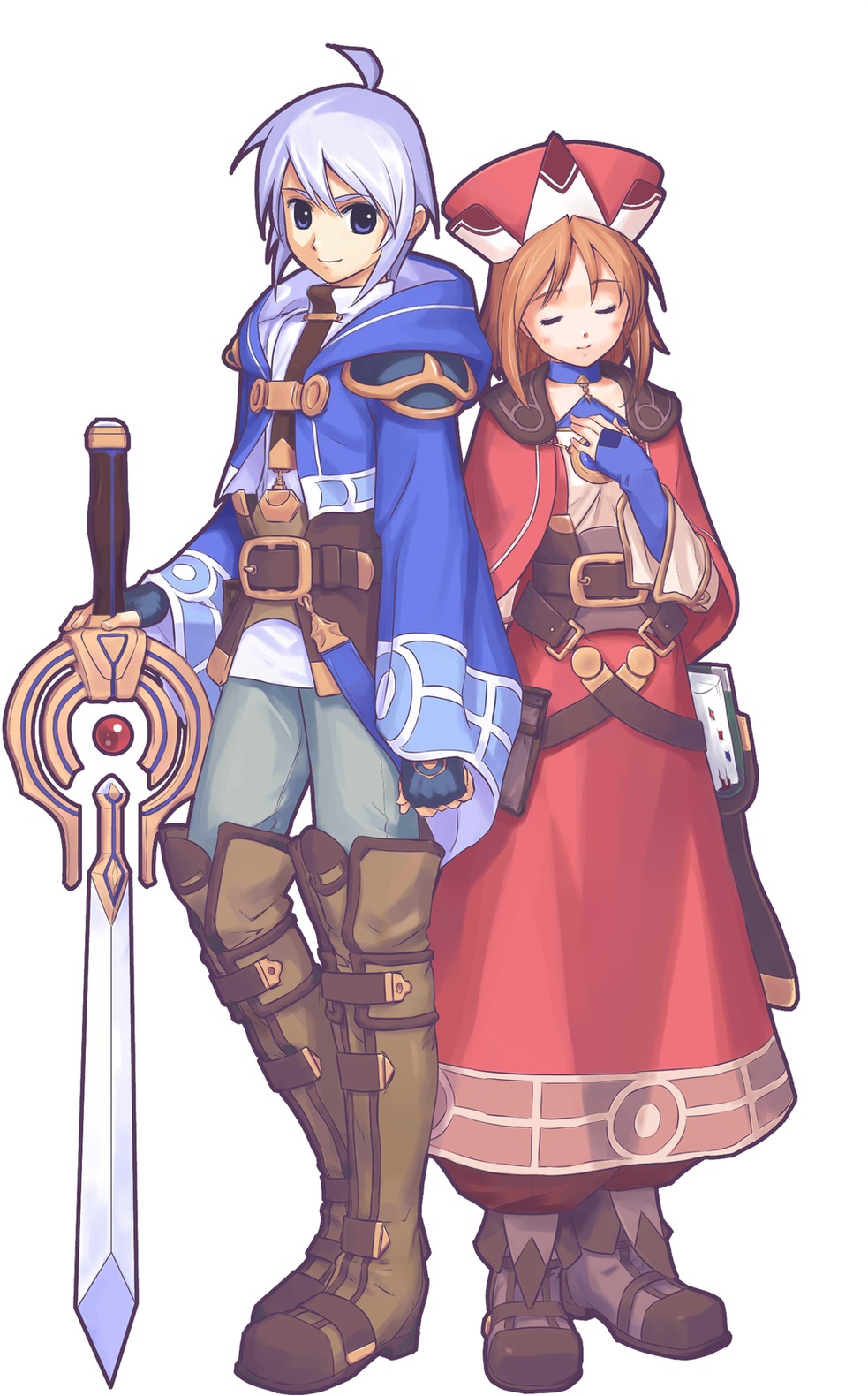 1boy, 1girl, atelier_(series), atelier_iris, atelier_iris_2, atelier_iris_eternal_mana_2, dress, felt_blanchimont