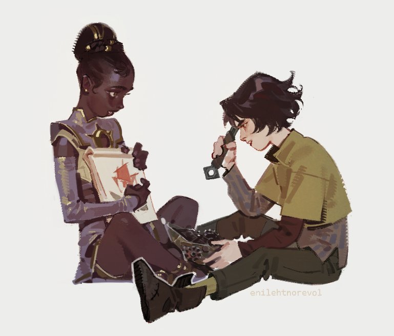 1boy, 1girl, aged_down, alternate_costume, alternate_universe, arcane:_league_of_legends, black_pants, black_shirt