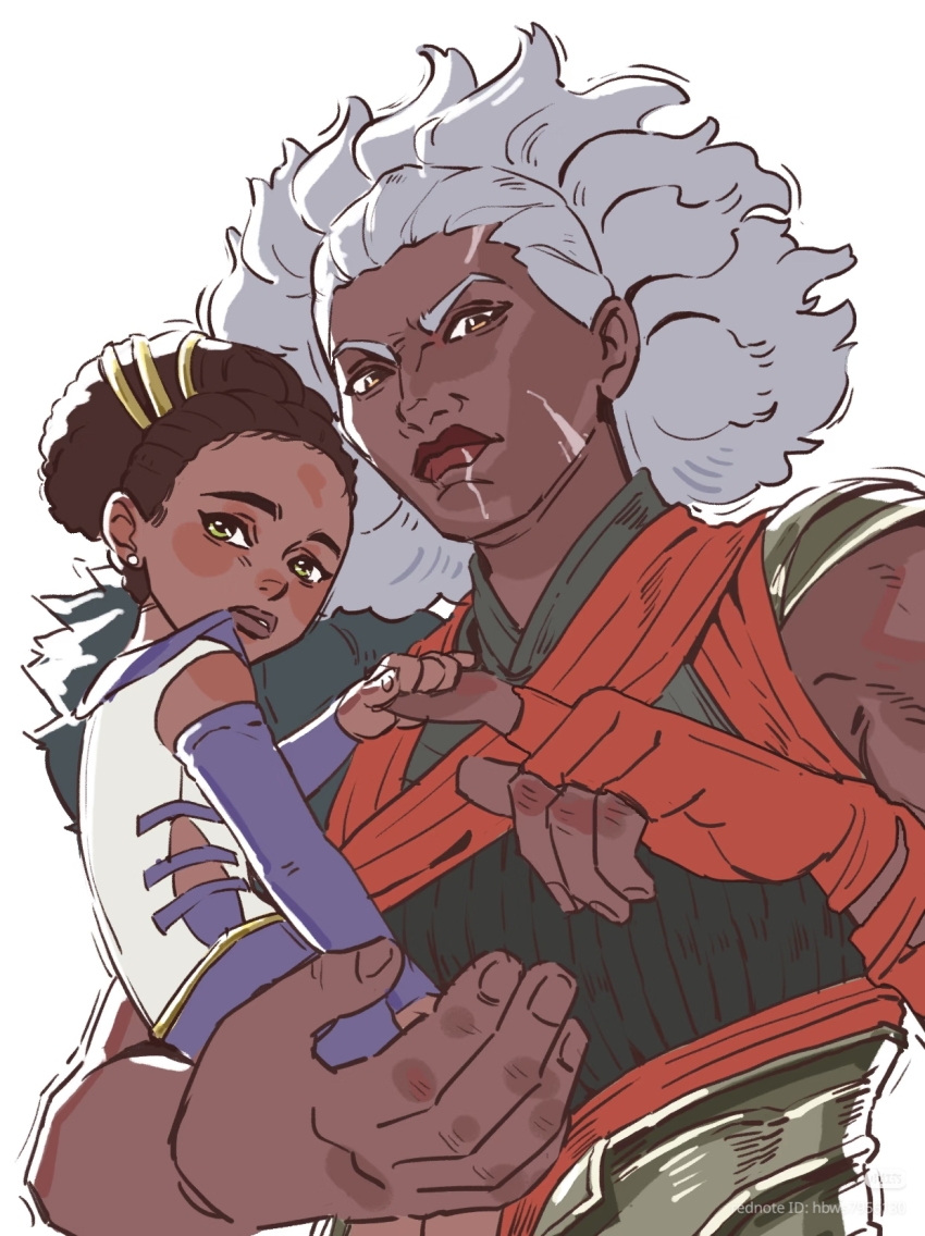 2girls, aged_down, alternate_costume, ambessa_(league_of_legends), arcane:_league_of_legends, armor, artist_name, artist_request