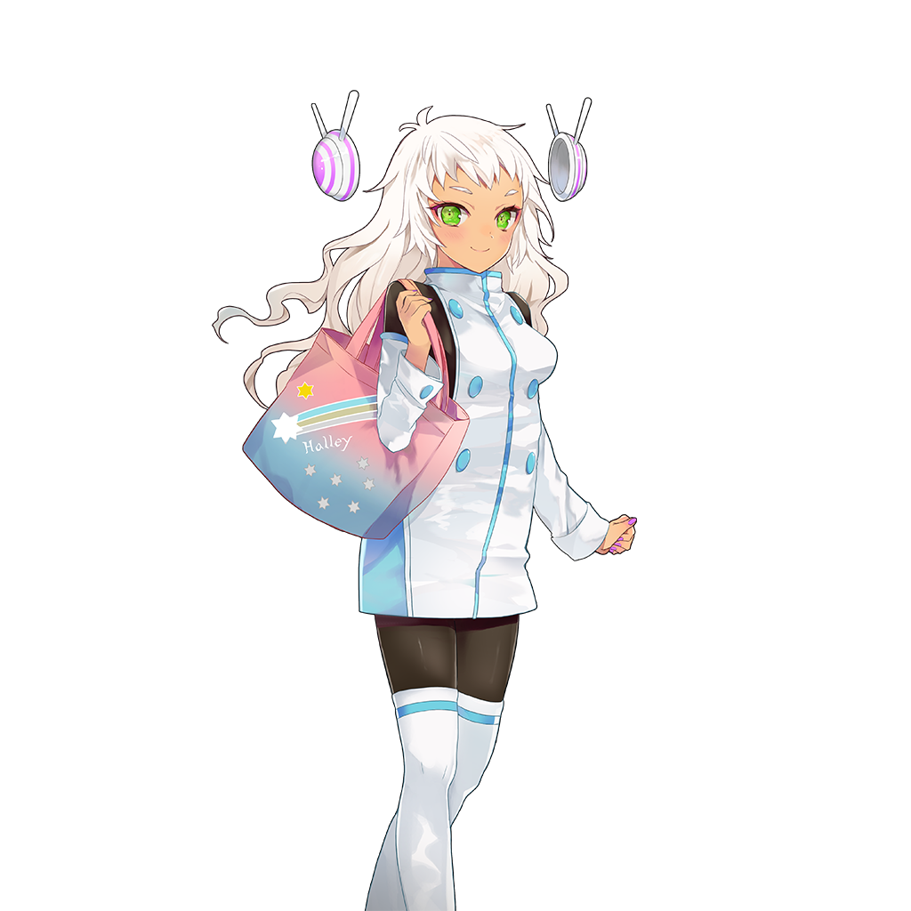 1girl, bag, boots, breasts, commentary_request, dark-skinned_female, dark_skin, detached_sleeves