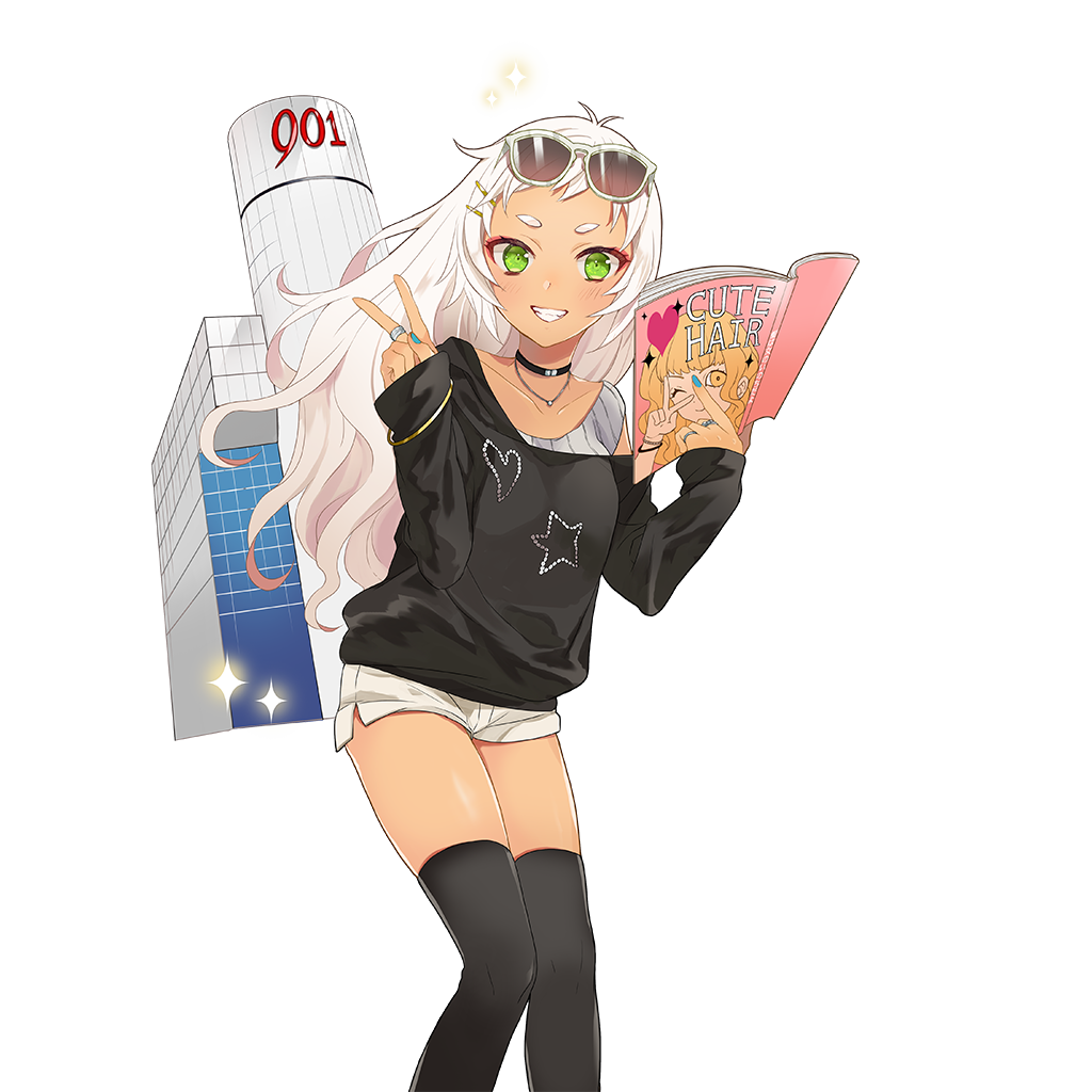 1girl, black_choker, black_skirt, black_thighhighs, book, bracelet, breasts, choker