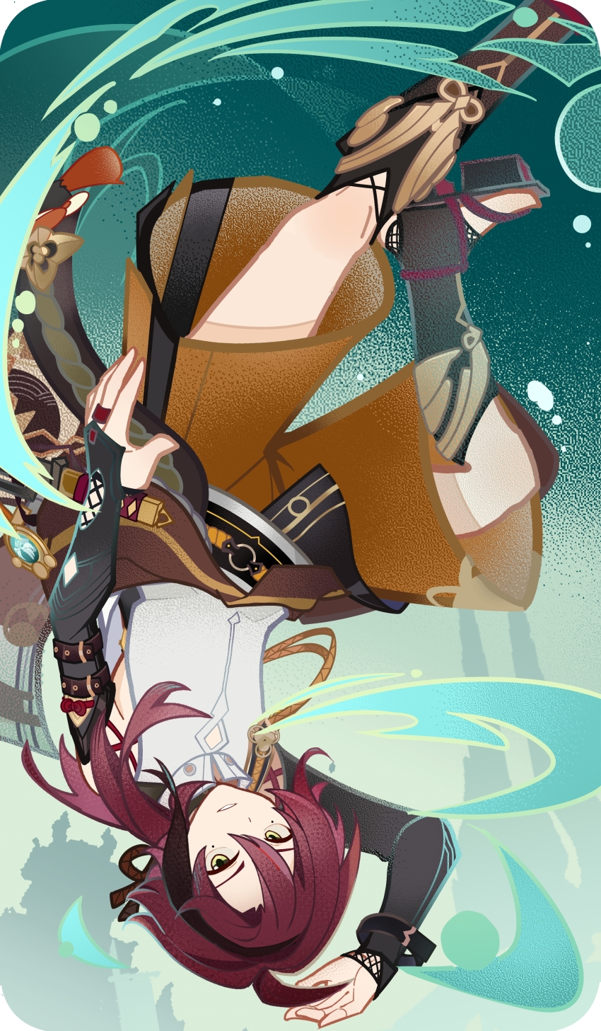 1boy, absurdres, ahoge, armor, brown_hair, chinese_commentary, commentary_request, full_body