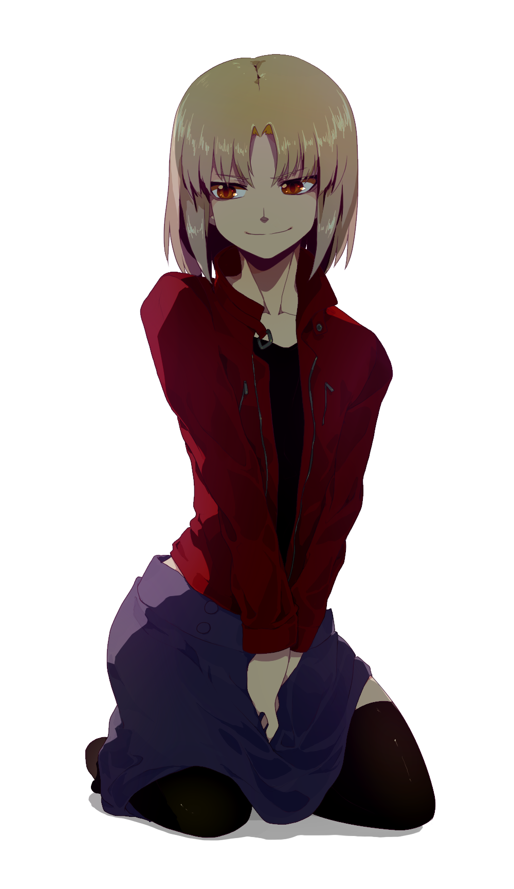 1boy, bad_id, bad_pixiv_id, black_thighhighs, blonde_hair, crossdressing, crossdressing_(mtf), highres