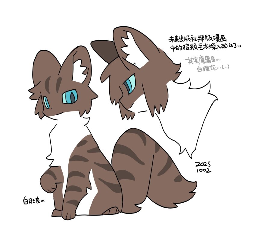 animal, animal_focus, animal_with_hair, blue_eyes, brown_cat, brown_hair, cat, chinese_commentary