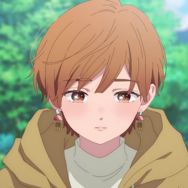 anime_screenshot, animedia, couple, fujishiro_rin, girl_on_top, orange_eyes, orange_hair, sad, yubisaki_to_renren