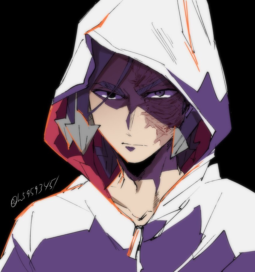 1boy, chrono_trigger, cloak, closed_mouth, commentary_request, h59593451, highres, hood