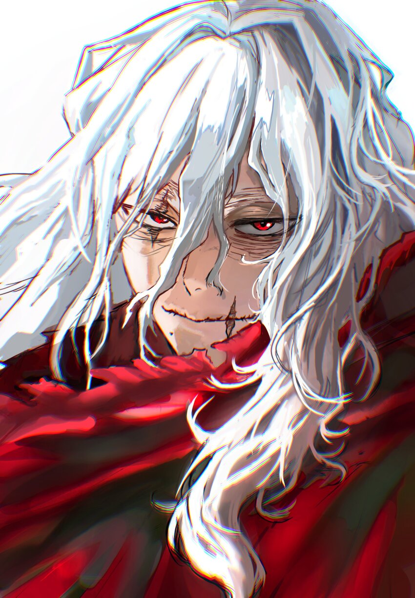 1boy, absurdres, boku_no_hero_academia, byeol_geo, cape, cracked_lips, dry_lips, highres