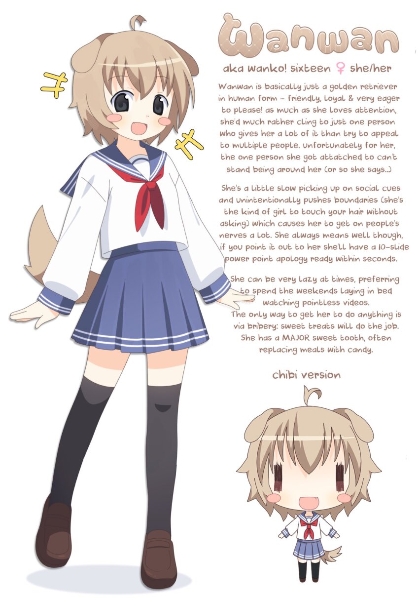 1girl, animal_ears, blush_stickers, character_name, chibi, commentary, dog_ears, dog_girl