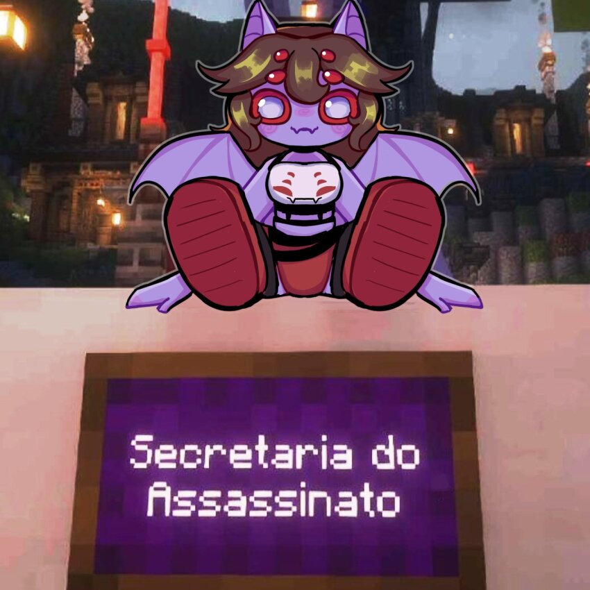 1girl, animal_ears, arkanis, arthropod_girl, bat_ears, brown_hair, check_commentary, colored_sclera