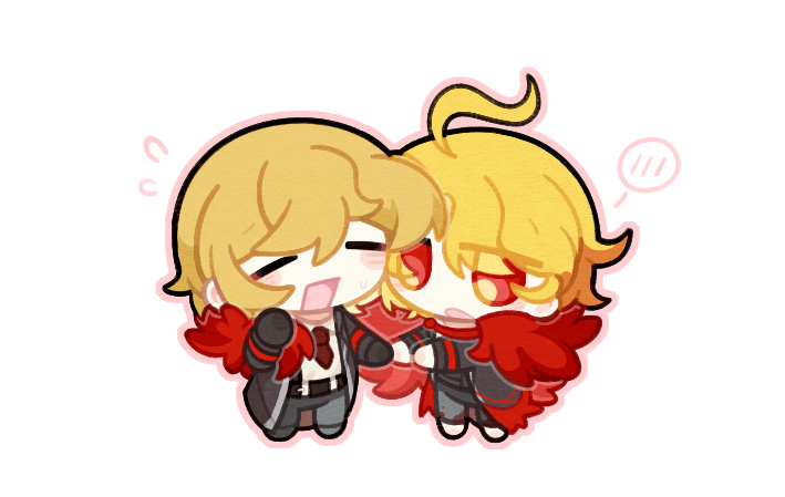 1boy, 1girl, ahoge, arm_at_side, azhong_123, belt, belt_buckle, black_belt