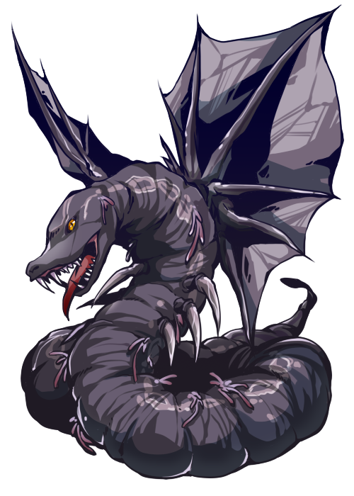 1other, call_of_cthulhu, commentary_request, cthulhu_mythos, hunting_horror, monster, no_humans, orange_eyes