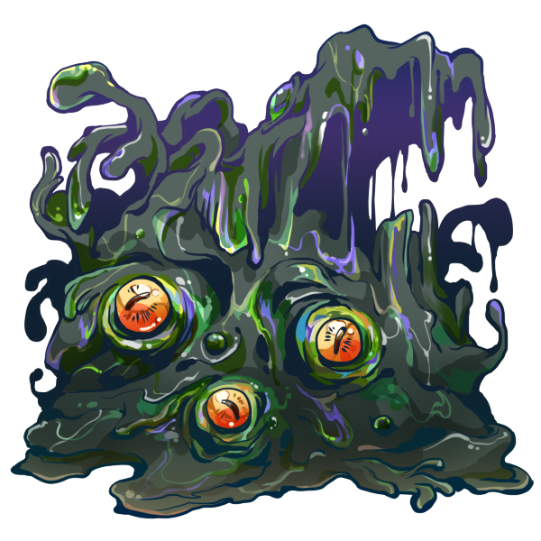 1other, call_of_cthulhu, commentary_request, cthulhu_mythos, extra_eyes, monster, no_humans, orange_eyes