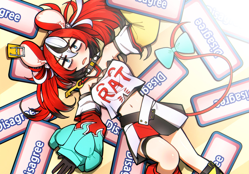 1girl, agreeee, animal_ears, asymmetrical_sleeves, bare_shoulders, black_collar, bow, breasts