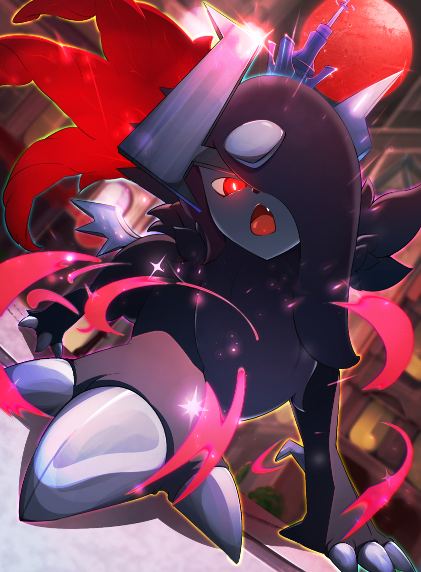 absol, art_eichi, bright_pupils, claws, commentary_request, fang, gen_3_pokemon, highres