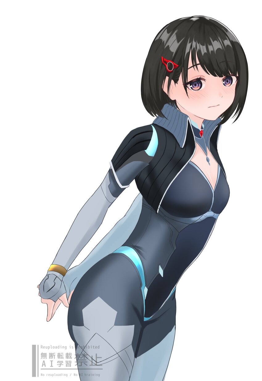 1girl, black_hair, blush, cosplay, hair_ornament, k0oo_0, lin_lee_koo, neilnail_(xenoblade)