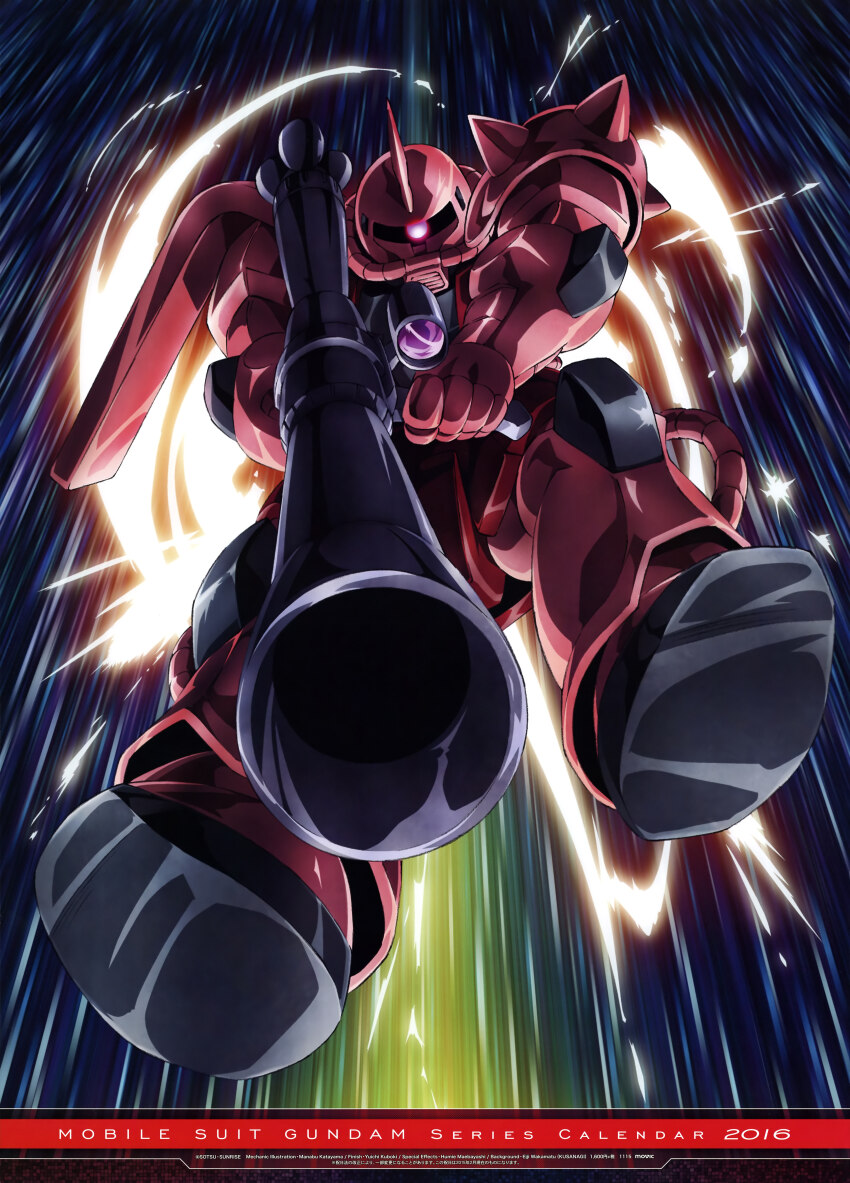 1980s_(style), 1990s_(style), 2016, absurdres, aiming, aiming_at_viewer, artist_name, bazooka_(gundam)