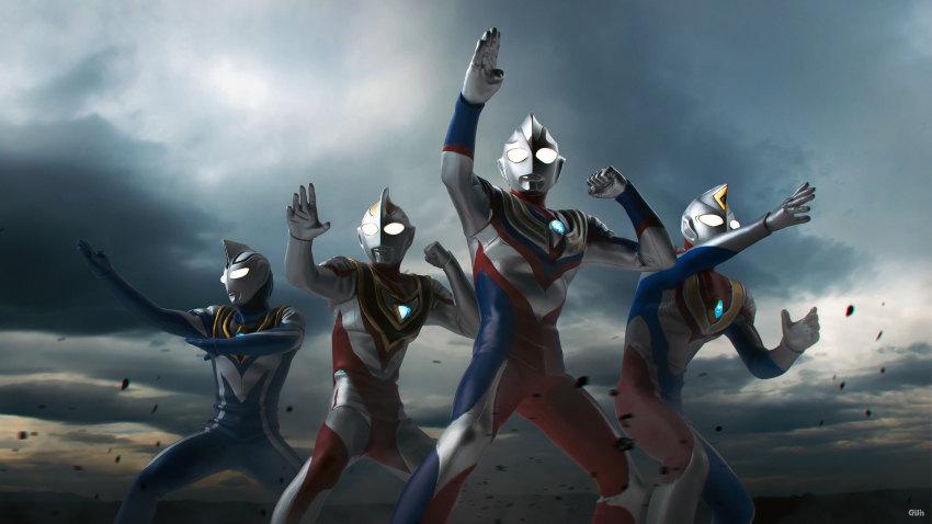 295609159hhj, 4boys, absurdres, alien, armor, blue_gem, blue_skin, breastplate