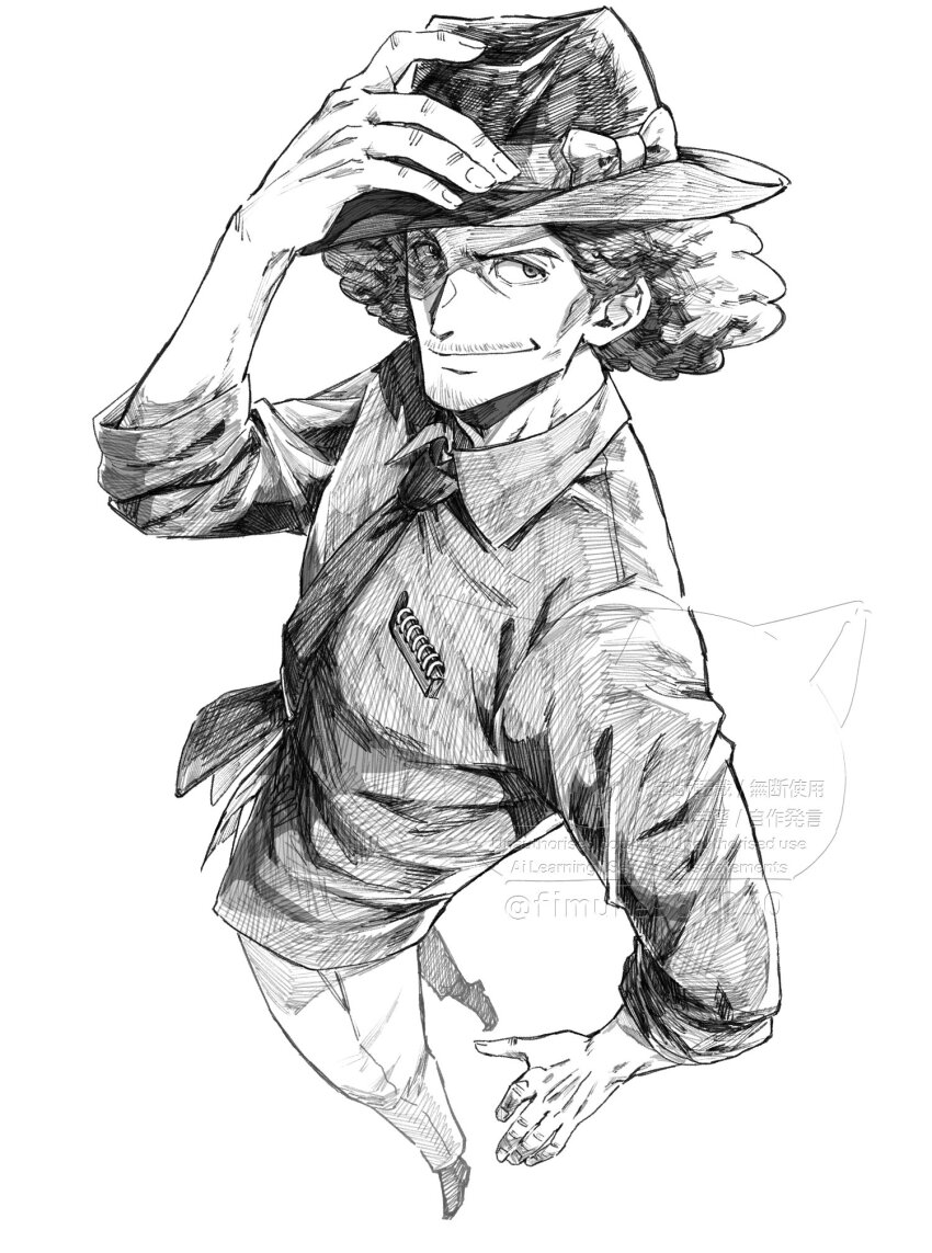 1boy, ace_attorney, ace_attorney_investigations, ace_attorney_investigations_2:_prosecutor's_gambit, arm_up, beard_stubble, breast_pocket, collared_shirt