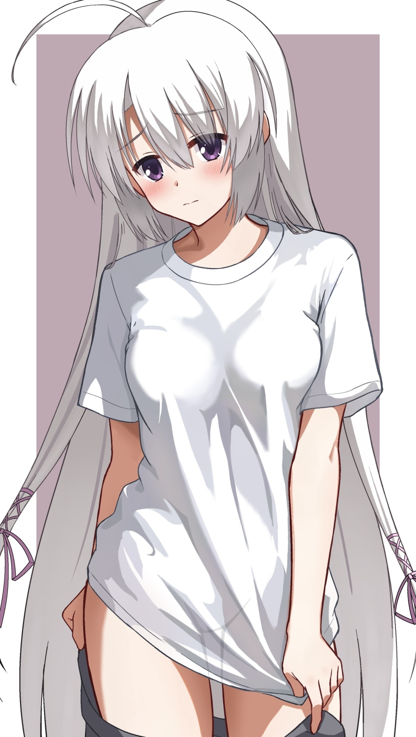 1230_mochi, 1girl, 3:, absurdres, ahoge, alternate_costume, arm_behind_back, ayachi_nene