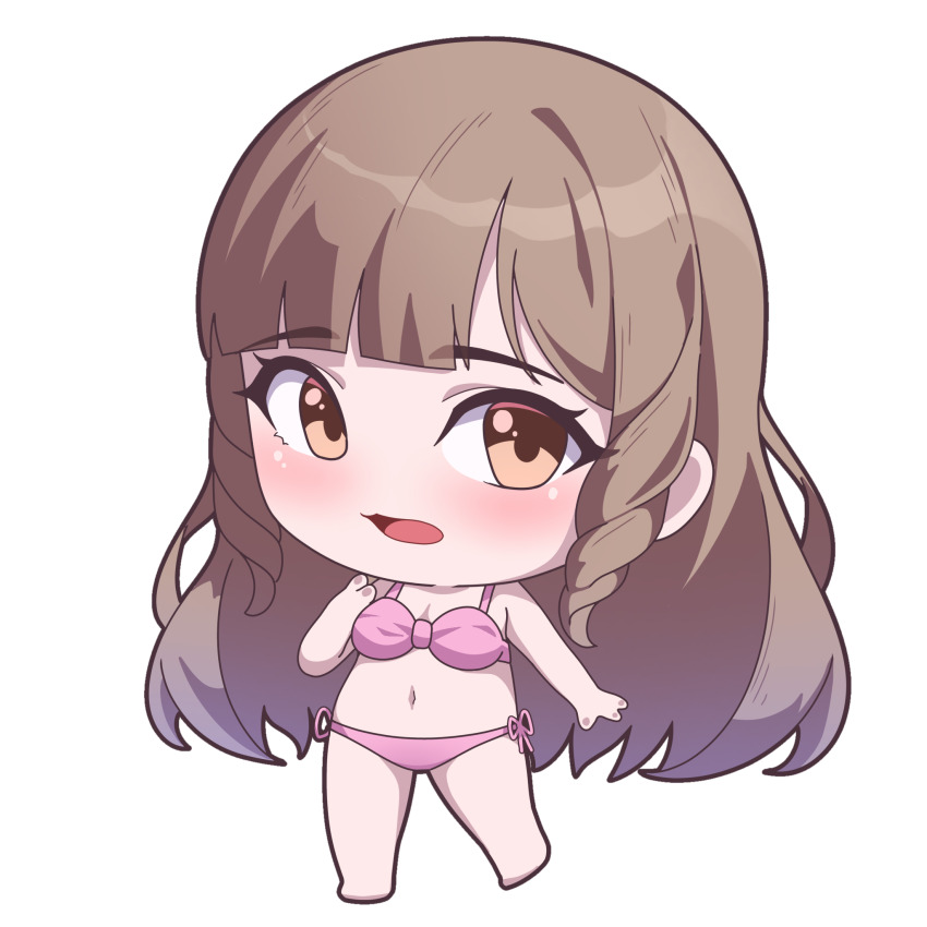 1girl, alternate_costume, baybell, bikini, chibi, fire_emblem, fire_emblem_awakening, grey_hair