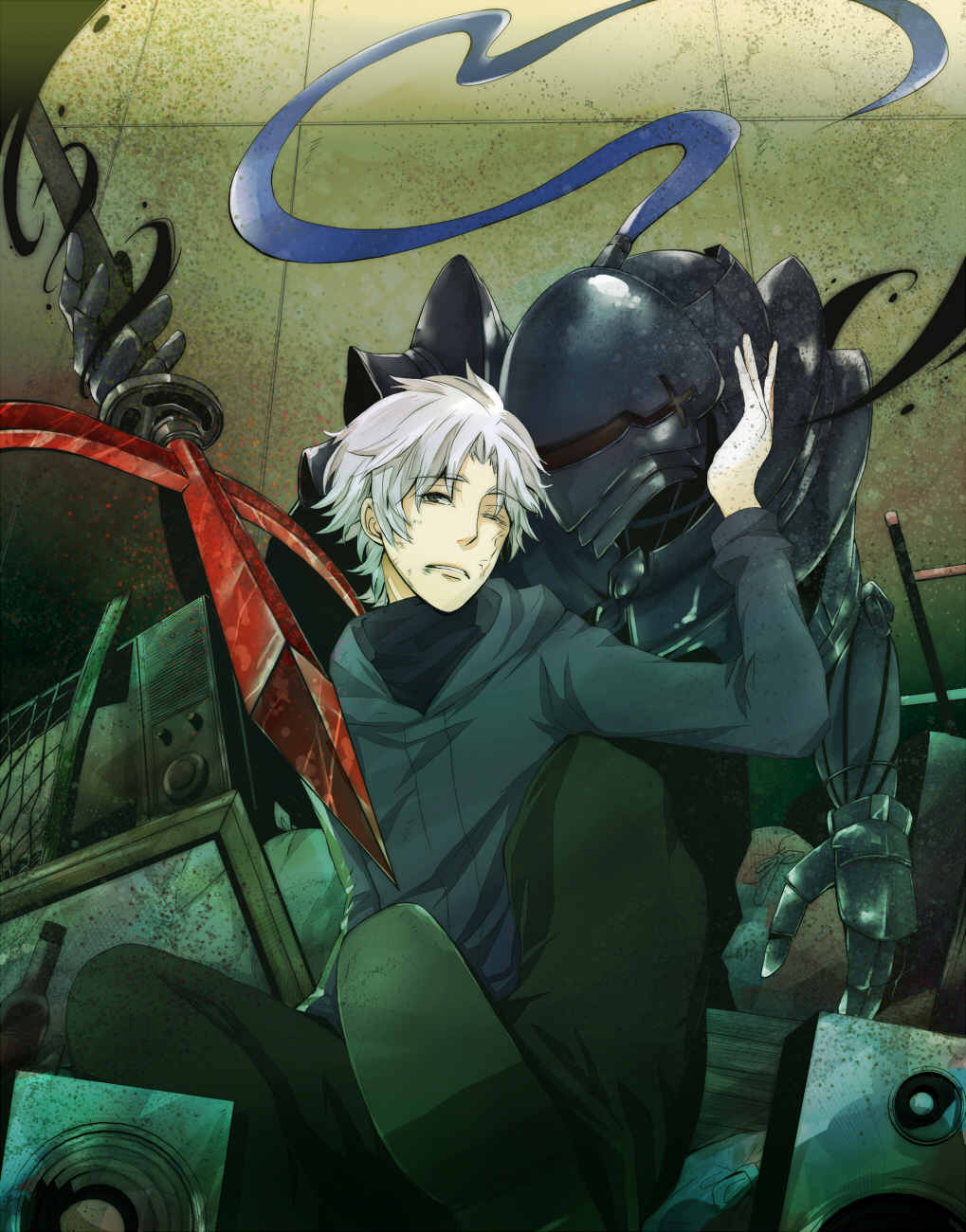 2boys, armor, bad_id, bad_pixiv_id, berserker_(fate/zero), fate/stay_night, fate/zero, fate_(series)