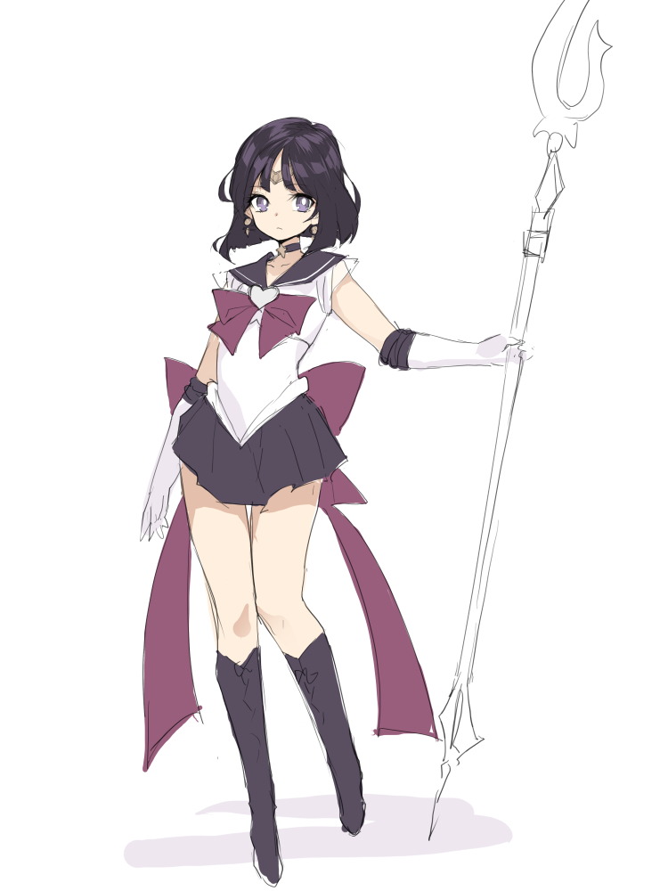 1girl, bishoujo_senshi_sailor_moon, boots, bow, buri_tora, circlet, closed_mouth, commentary_request