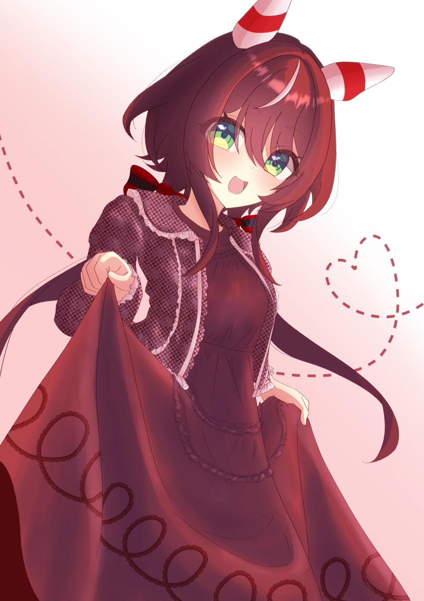 1girl, absurdres, alternate_costume, animal_ears, blush, breasts, commentary_request, dress