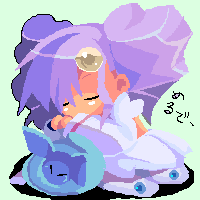 1girl, bad_id, chibi, chibi_only, closed_eyes, commentary_request, dark-skinned_female, dark_skin