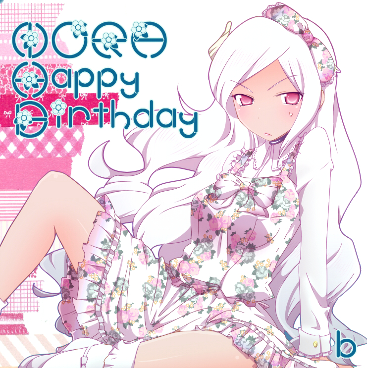 1girl, alternate_hairstyle, b_(kana0816), blush, dress, female_focus, horns, kami_nomi_zo_shiru_sekai