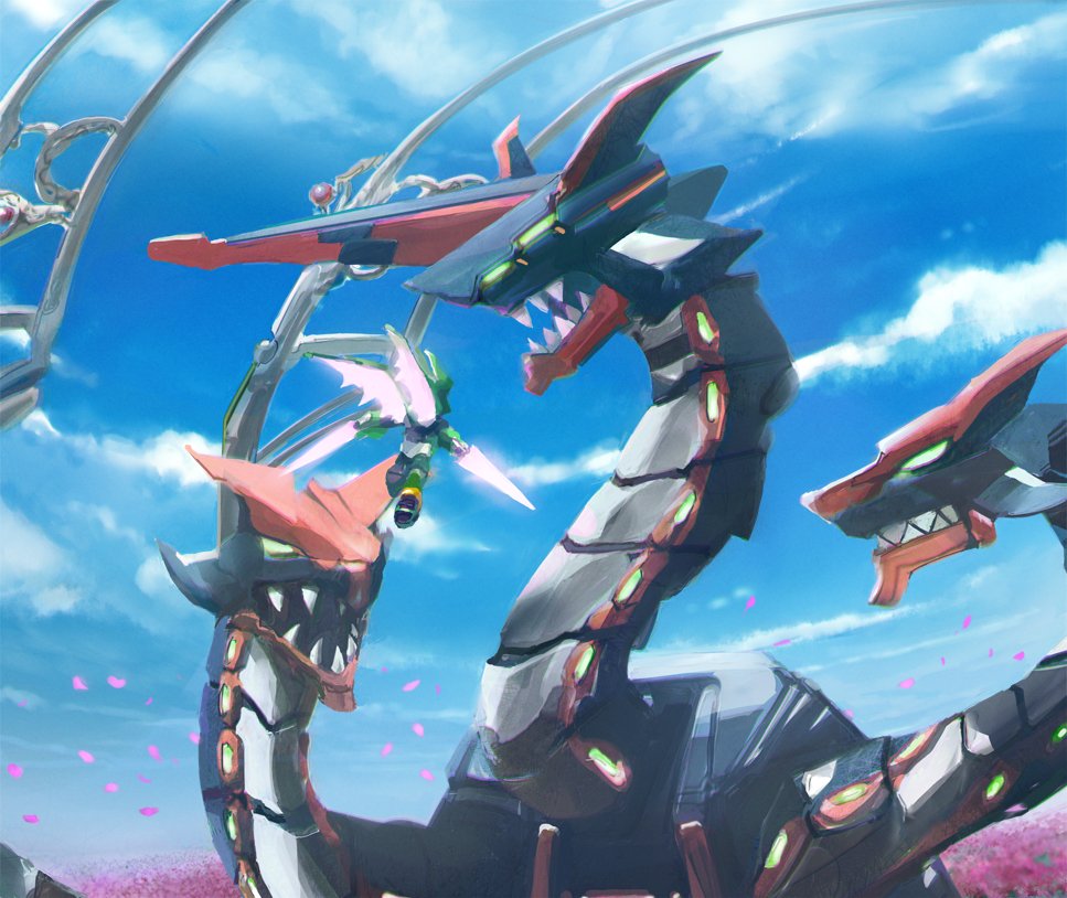 armor, battle, byte_(grunty-hag1), commentary_request, dual_wielding, energy_sword, energy_wings, green_armor