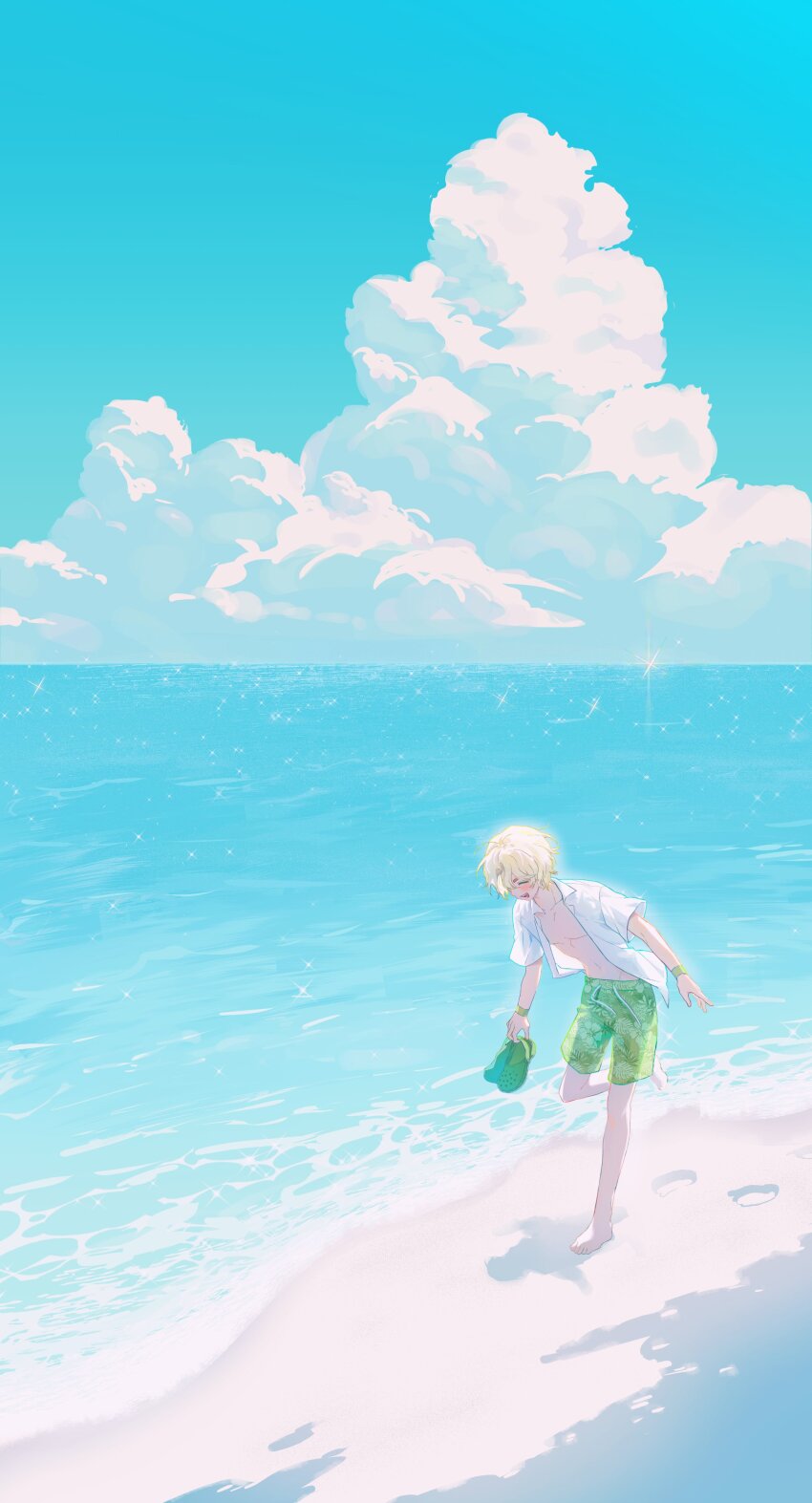 1boy, :d, ^_^, absurdres, alternate_costume, animification, bad_id, bad_twitter_id