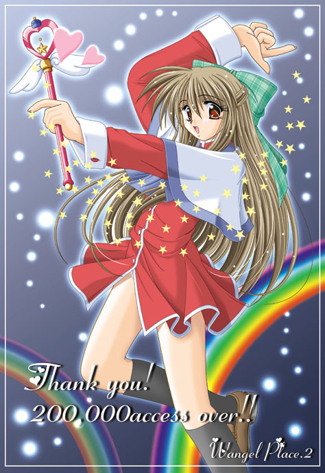 1girl, arm_up, bad_id, black_socks, bow, brown_hair, brown_shoes, capelet