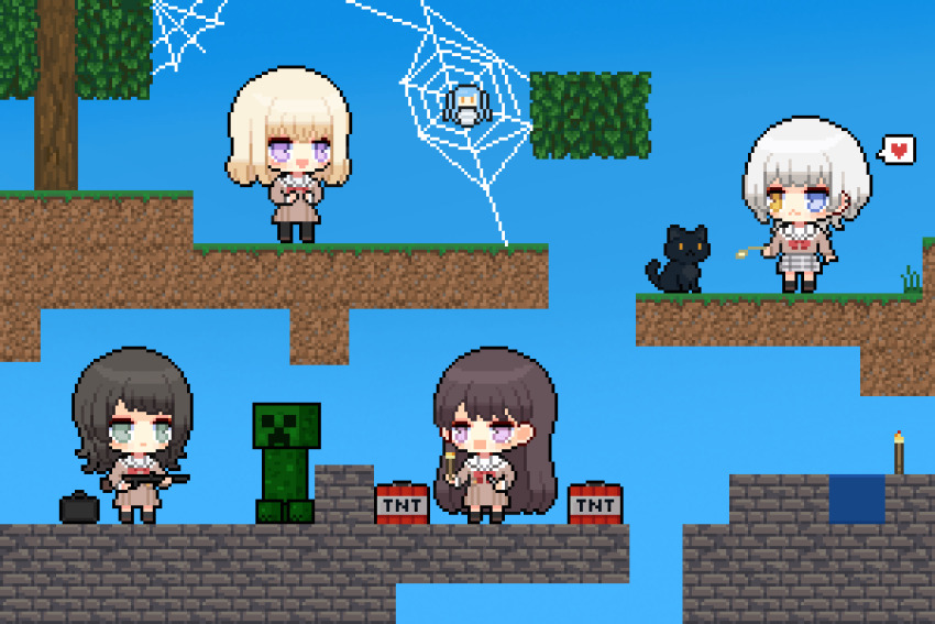 5girls, animated, animated_gif, artist_request, bang_dream!, bang_dream!_it's_mygo!!!!!, black_hair, black_pantyhose