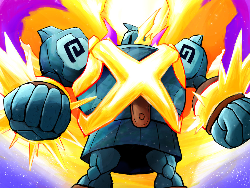 absurdres, anttitanic, clenched_hands, commentary_request, gen_5_pokemon, golurk, highres, mega_golurk