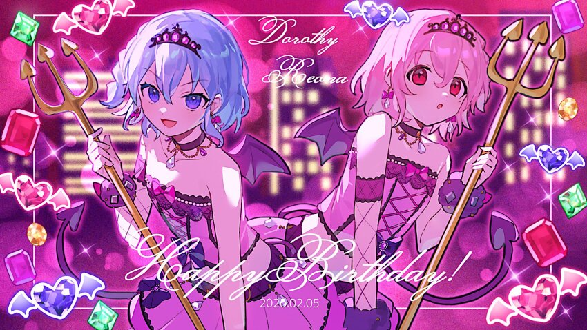 1boy, 1girl, :d, :o, bare_shoulders, barefoot, black_choker, blue_eyes