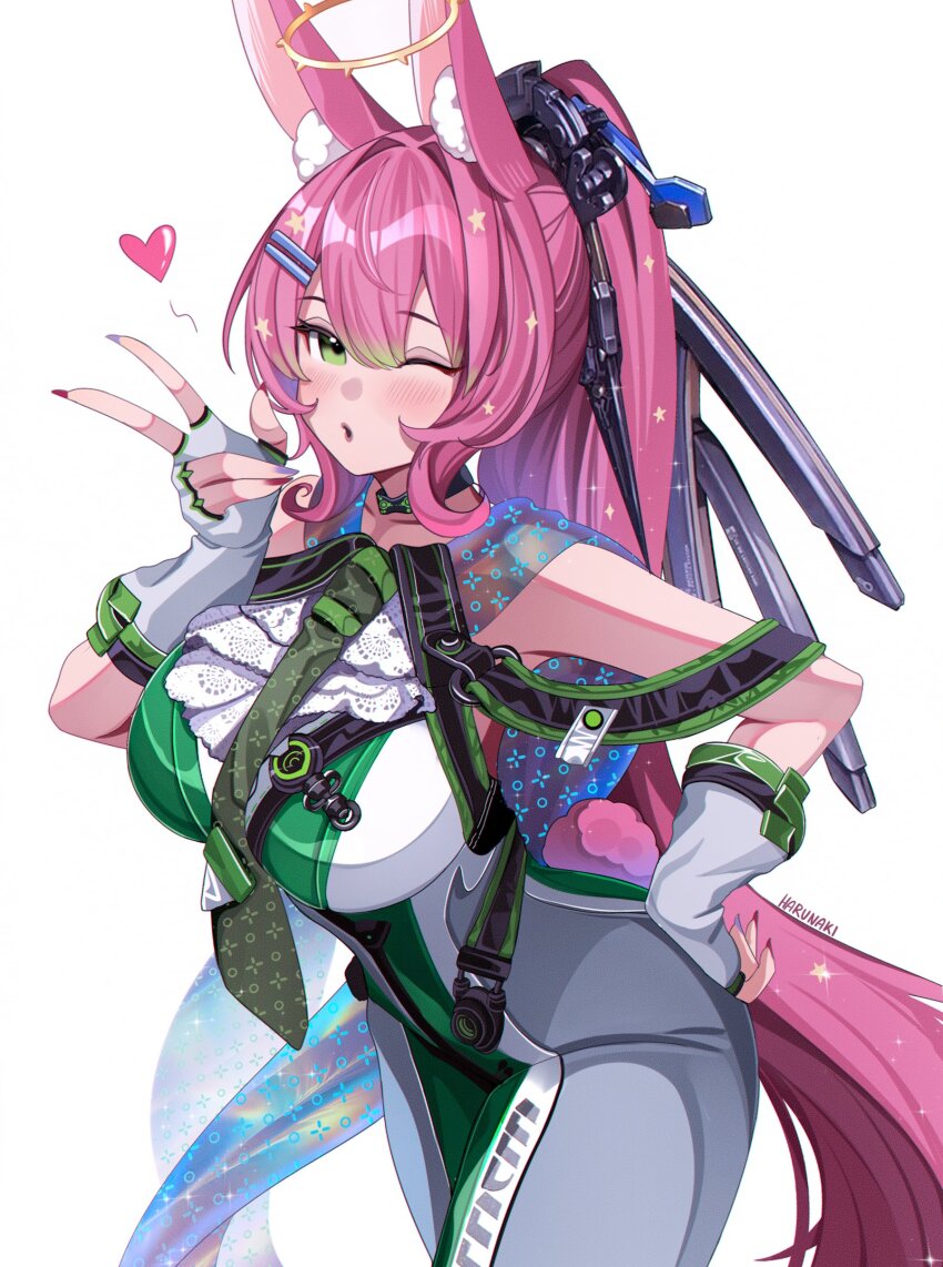 1girl, absurdres, animal_ear_fluff, animal_ears, blush, bodysuit, breasts, commentary