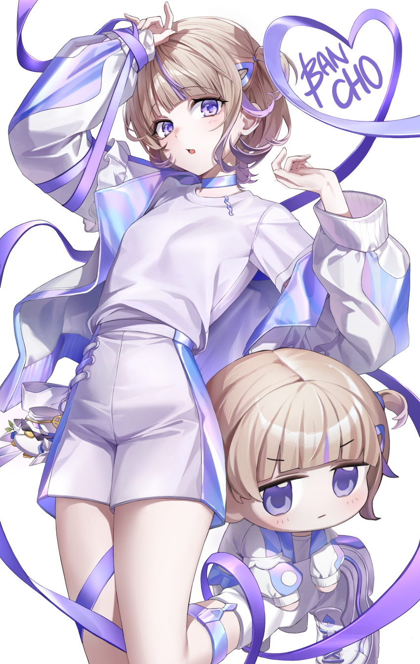 1girl, :o, absurdres, banpen_(todoroki_hajime), blonde_hair, chibi, choker, commentary