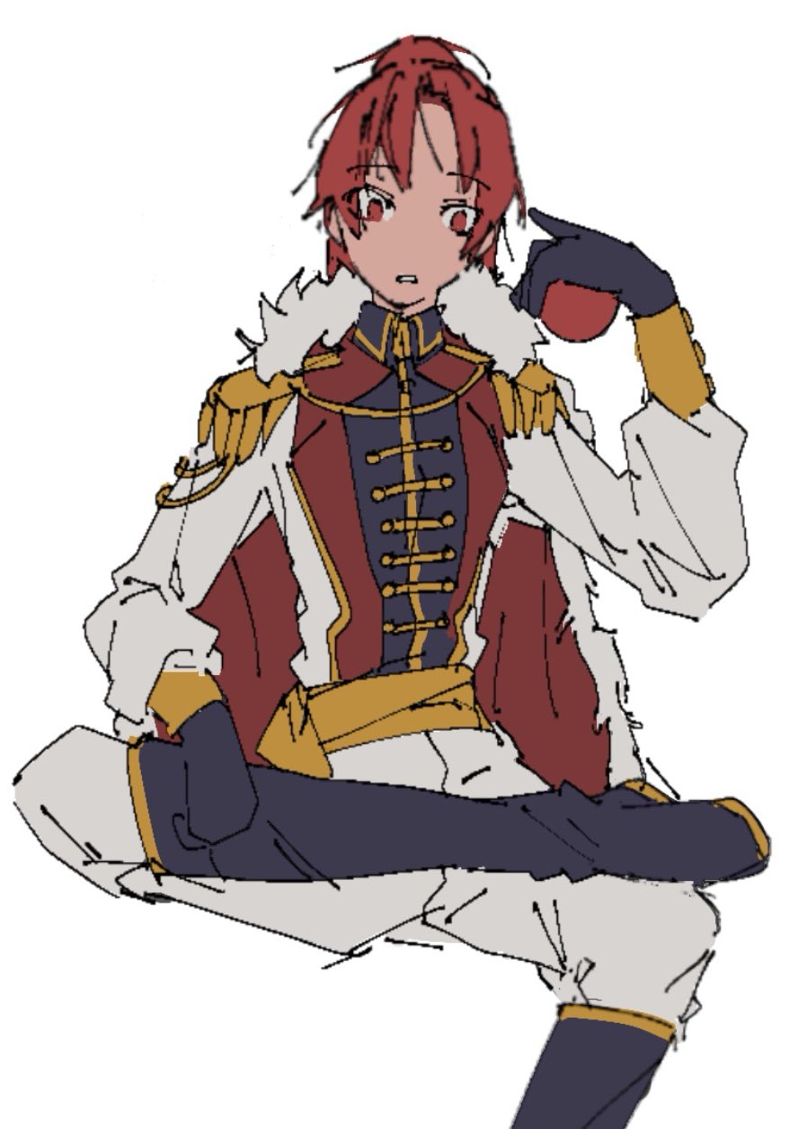 1girl, alternate_costume, apple, black_boots, boots, cape, clothing_request, commentary