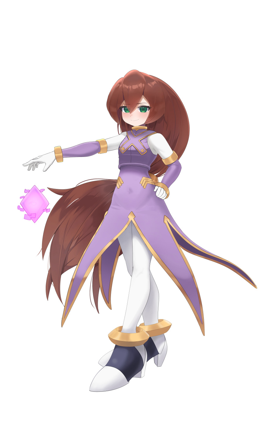 1girl, absurdres, adapted_costume, alternate_costume, android, bodystocking, breasts, brown_hair